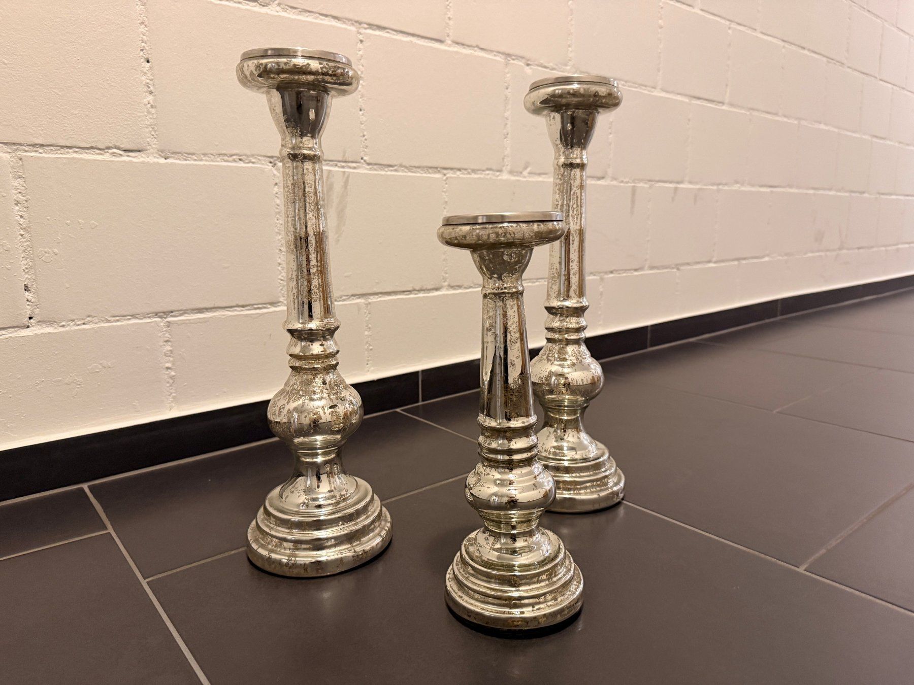 Kerzenständer: Kerzenständer silber, 3er-Set – Neu (gemäss Beschreibung) aus Wil von dapali01