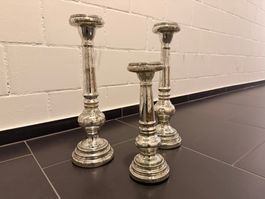 Kerzenständer silber, 3er-Set