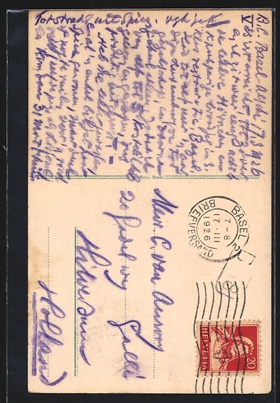 Cartoline postali: Basel, Blick auf die Heiliggeistkirche – Usato da Berlin venduto da bartko-reher 1