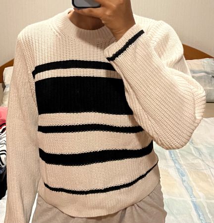 Strickpullover mit Streifen, Weekday, Grösse S