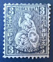 4-5-7 Timbre Helvétie assise 1862. Oblitéré. Réf.29