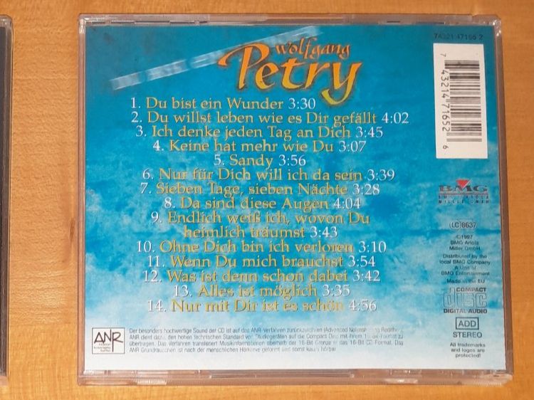 CD: Wolfgang Petry - Du bist ein Wunder CD – Usato da Steffisburg venduto da FutureOne 1