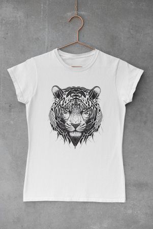 Damen M Tiger Baumwolle T-shirt NEU