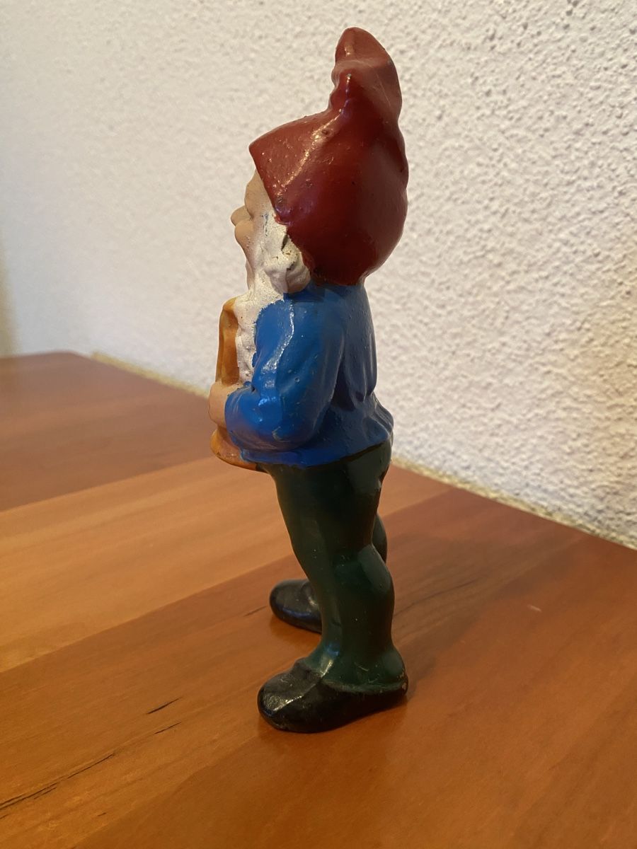 Statuette: Alter charmanter Gartenzwerg mit Trompete - Vintage – Usato da Rüti ZH venduto da Weder2 1