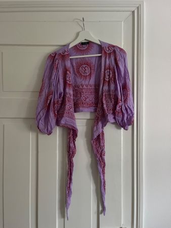 Boho Set Damen Oberteil & Unterteil Lila Rot Made in India