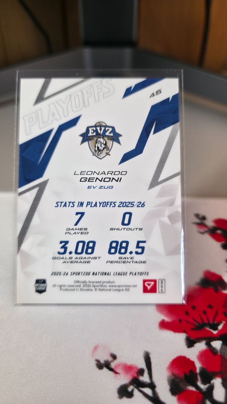 Sportzoo Sammelbilder & Trading cards: Leonardo Genoni /60 EV Zug SportZoo Base blue – Neu und originalverpackt aus Hirzel von luc_snw5 1