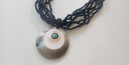 Nile Boho Kette mit grossem Perlmutt Anhänger zu Free People
