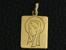 Madonna Anhänger 18k Gold - Pendentif Madonna en or 18k