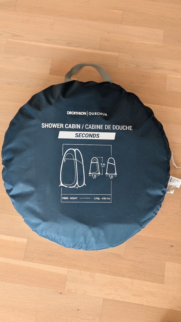 Decathlon Zelte: Duschkabine Quechua Seconds blau – Gebraucht aus Zürich von Stanislaw