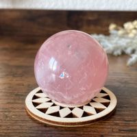 ✲ Rosenquarz Kugel ✲ Ø 40mm / 88g Rose Quartz Sphere