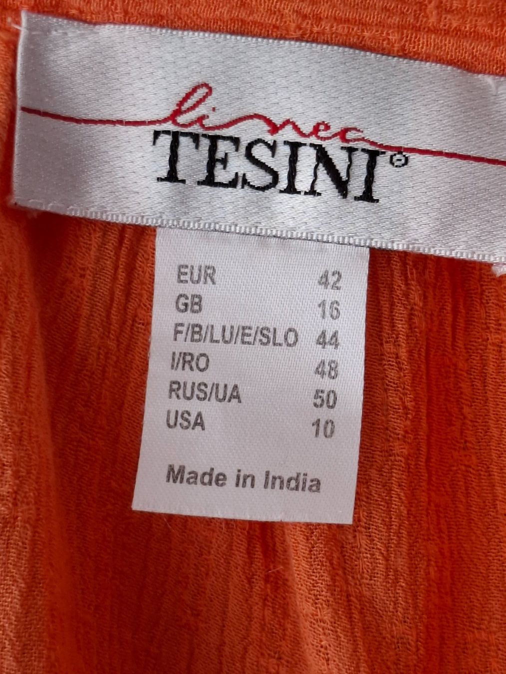 Camicette: Bluse Linea Tesini Orange 42-44 Top – Usato da St.Gallen venduto da LaMiSa 1
