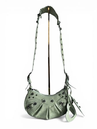BALENCIAGA Calfskin Crocodile Embossed Le Cagole Tasche