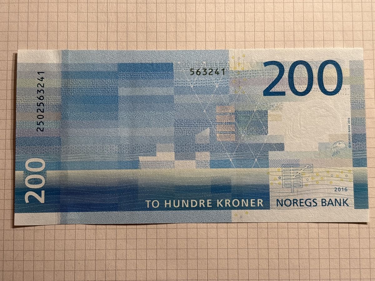 Banconote: Banknote Norwegen 200 Kronen 2016 unc – Nuovo e nell'imballaggio originale da Möhlin venduto da Don_Papa 1