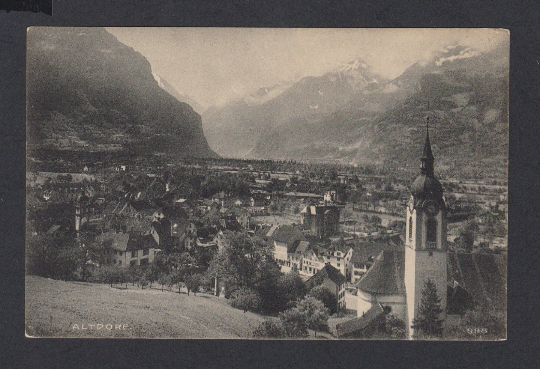 Cartoline postali: Altdorf  UR   :   alte Ansichtskarte Gesamtansicht – Usato da Vitznau venduto da Ropaku