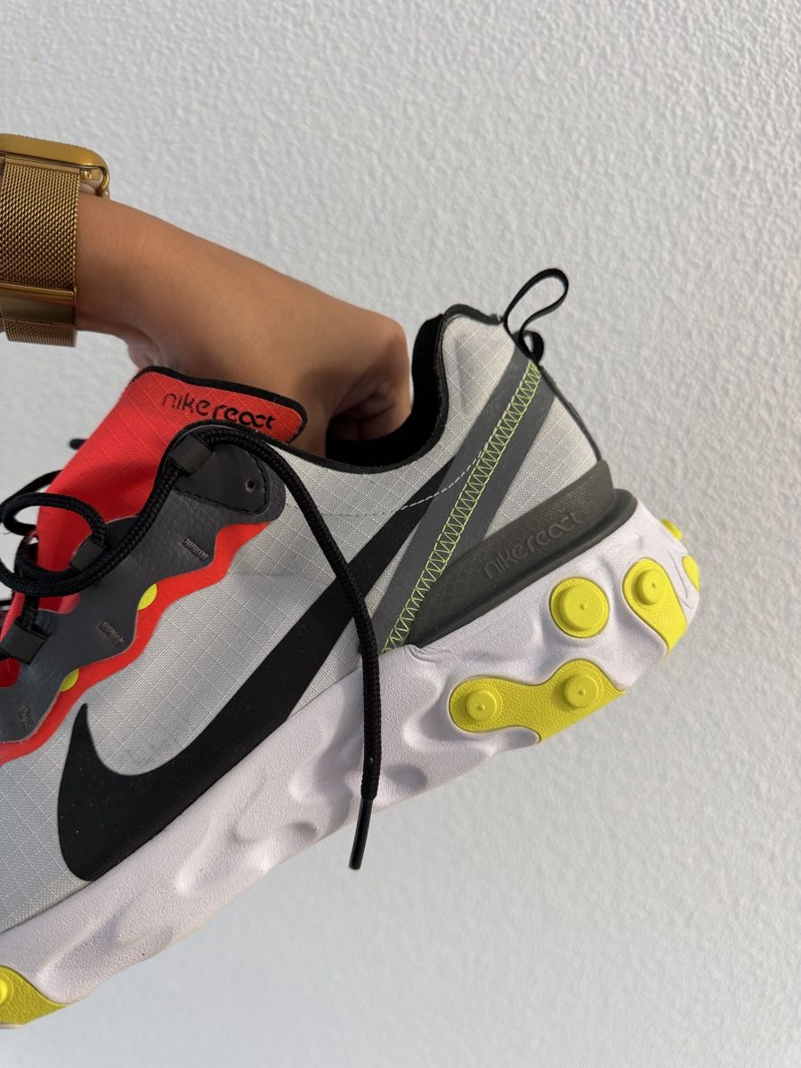 Nike Scarpe da uomo: Nike React Element 55 white grey yellow – Usato da Gränichen venduto da Domsiiiii 1