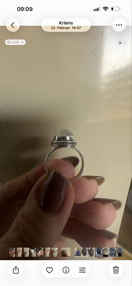 Anelli: Regenbogen Mondstein Ring, Gr.57, Handarbeit – Nuovo e nell'imballaggio originale da Kriens venduto da Hortensie6 4