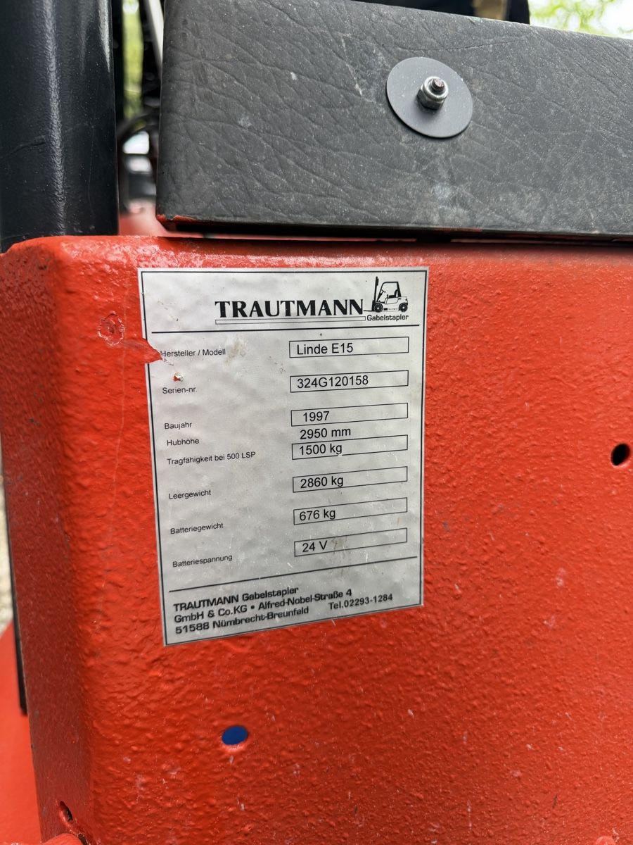 Linde Carrelli elevatori e a forche: Linde E15 Elektrostapler 1.5t inkl. Ladegerät – Usato da Windisch venduto da CharizArdi 2
