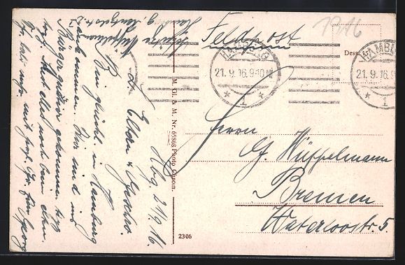 Bilder & Poster: Hamburg, Bismarck-Denkmal mit Zeppelin i – Gebraucht aus Berlin von bartko-reher 1