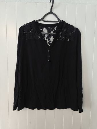 Damenbluse, Schwarz, 95% Viskose