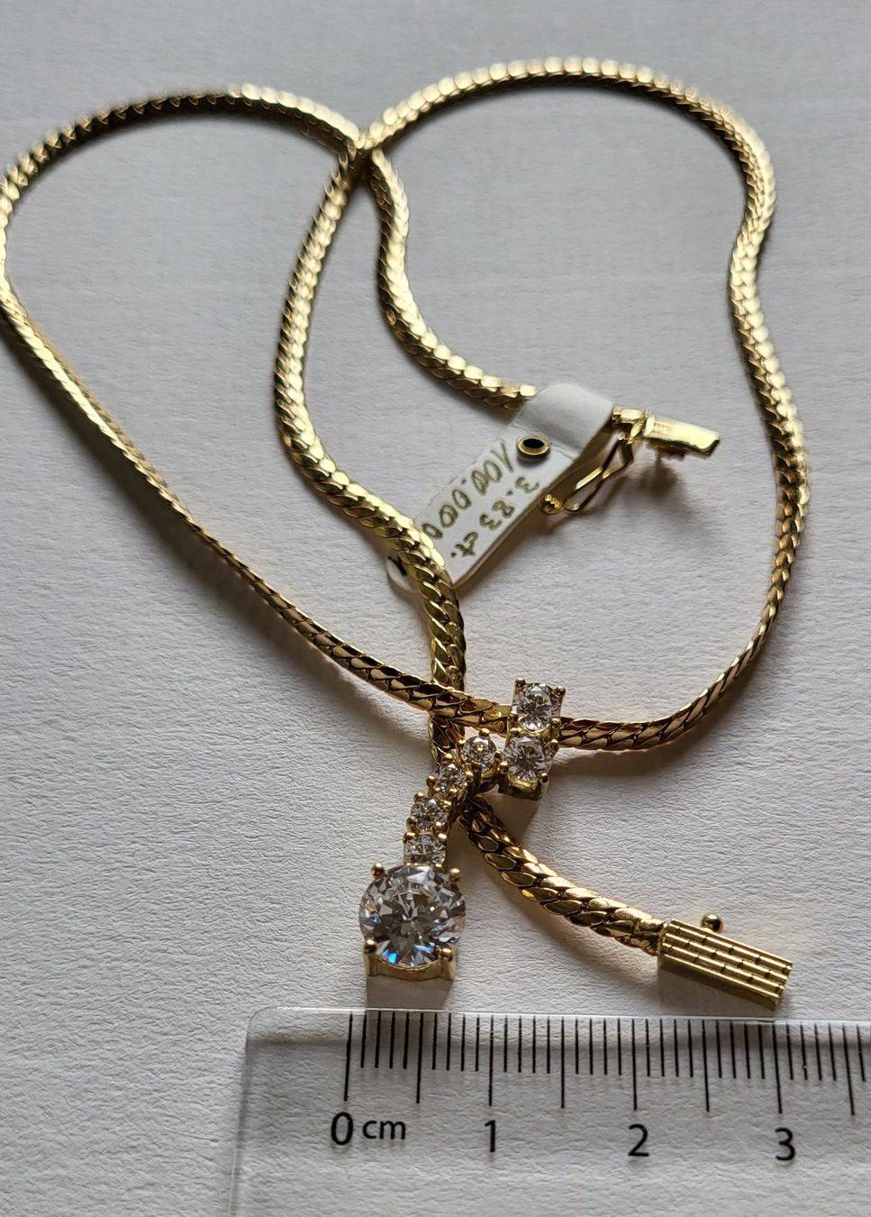 Catenine: Gold 585 Kette Mit Steine – Usato da Wald ZH venduto da Aniade 1