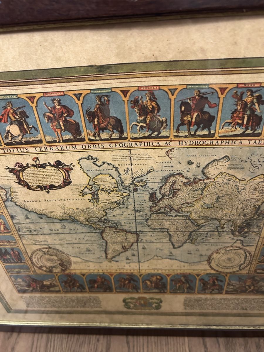 Poster & Bilder: Two Framed Antique Style World Maps, Decorative Prints – Gebraucht aus Zürich von gabriel_128 8