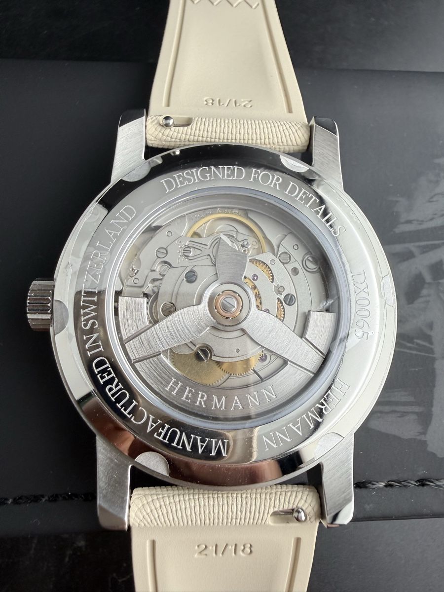 Hermann Genève Orologi: Hermann Genève Blue Automatic Swiss Made Neuf Full Set – Nuovo e nell'imballaggio originale da Neuchâtel venduto da TopChrono24 6