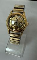 Vintage Skelettuhr Automatik Goldplattiert 37 mm
