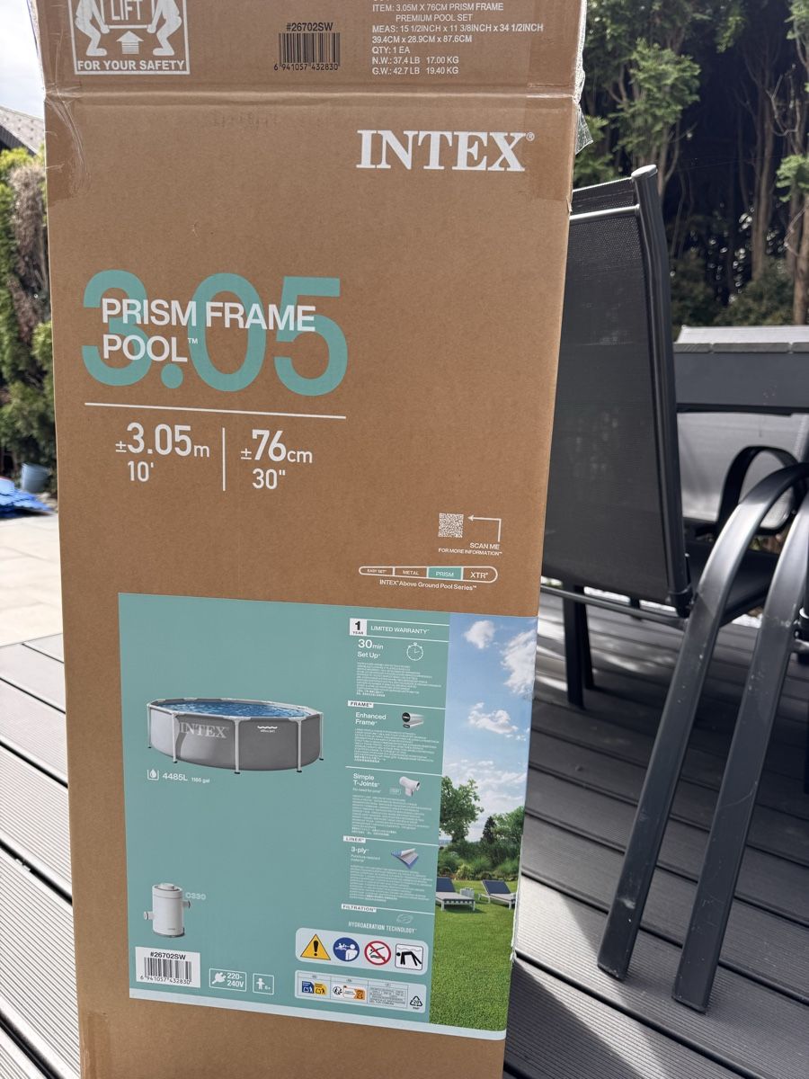 Intex Piscine: INTEX 3.05m Prism Frame Pool w/Filter Pump For Summer Fun! – Nuovo (secondo la descrizione) da Uetendorf venduto da Hana_Mati 1