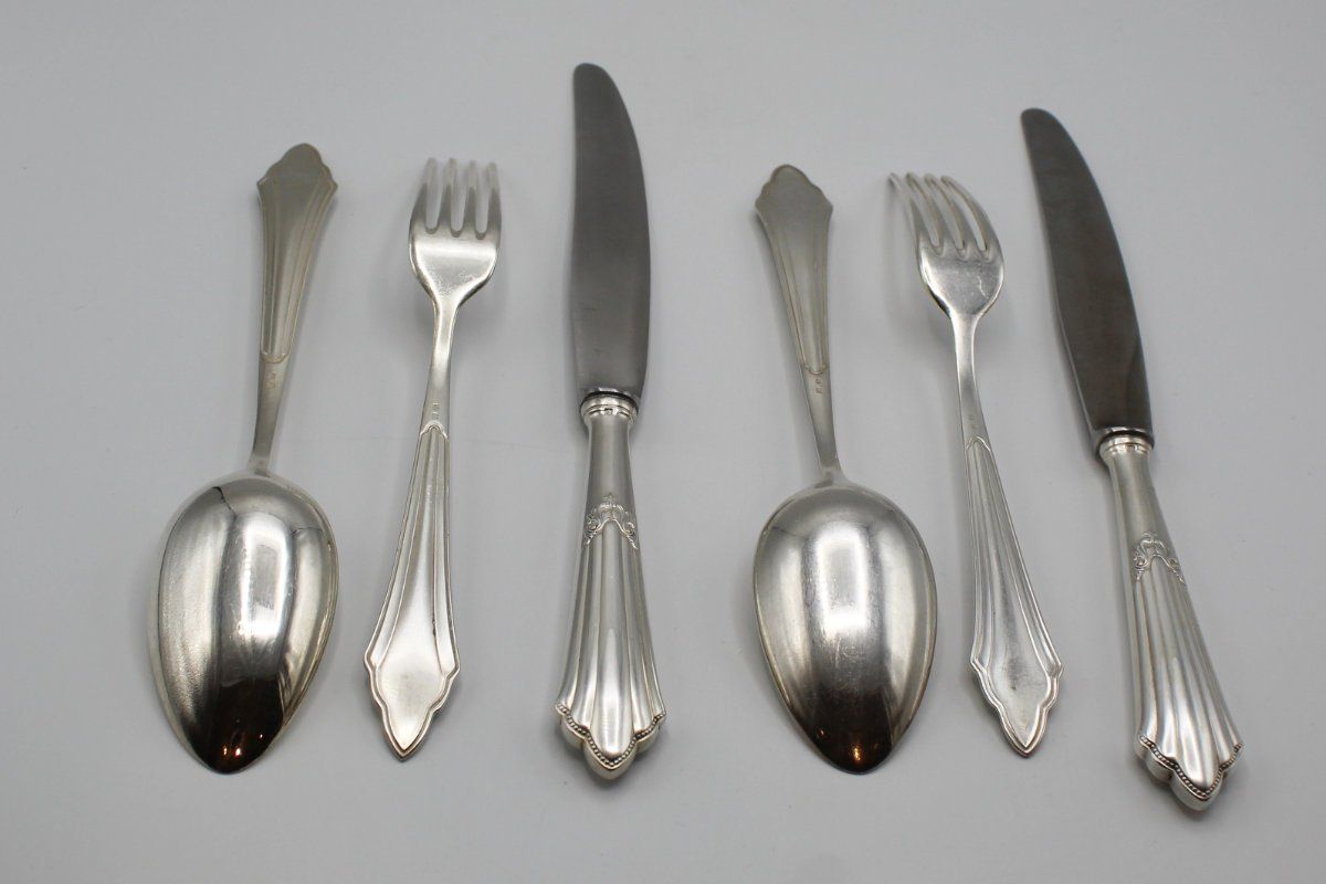 WMF Set di posate: 2 Sets WMF Fächermuster 90er / 6-teilig – Usato da Weggis venduto da Mylemontree 1