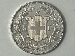 5 Franken 1907, Vorzüglich!!!