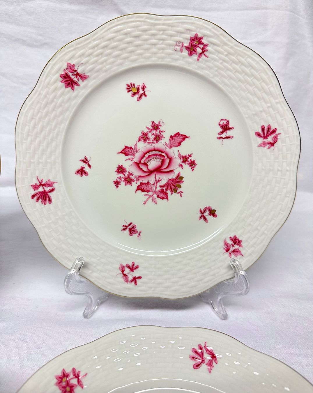 Herend Teller: 6 Stk. Herend Nanking Bouquet Raspberry Dessertteller 19cm – Gebraucht aus Oberrüti von Sabbi 5