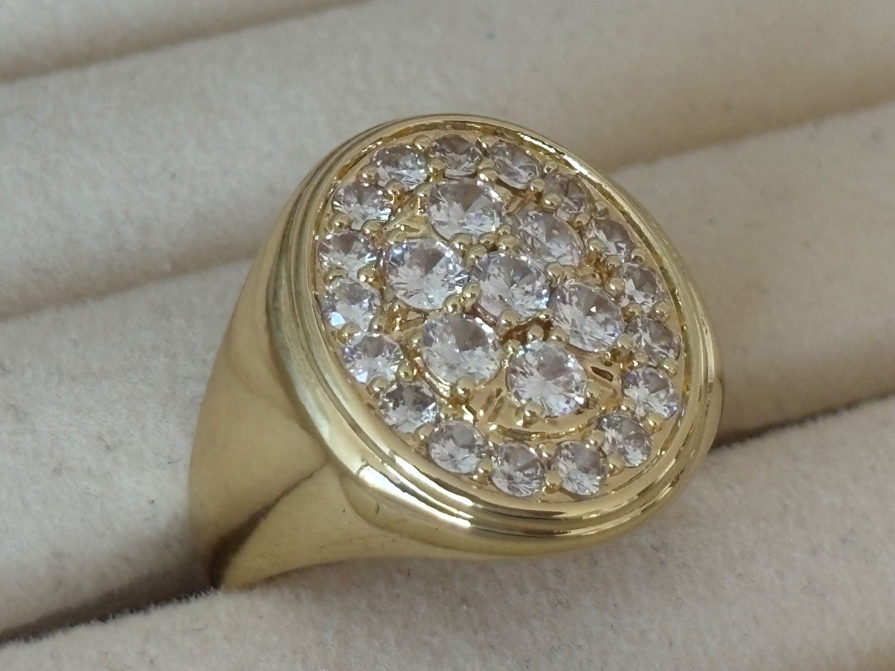 Anelli: Luxus Elegante Gr.19/9 Ring Farbe: Gold/weiss – Nuovo (secondo la descrizione) da Biel-Bienne venduto da Roserosse13 2