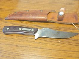 Schrade USA 152OT Old Timer Ledermesser Jagdmesser Vintage