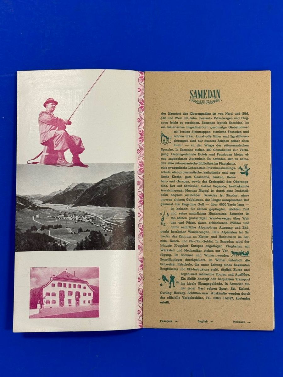 Bücher: Samedan Engadin Schweiz 1712 m. Prospekt ca 1940 – Gebraucht aus Adliswil von buch_und_kunst 1
