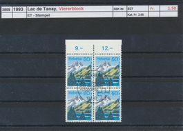 1993 "Lac de Tanay", Viererblock, ET-Stempel