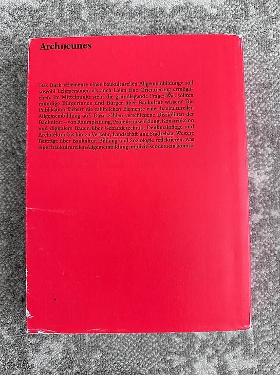 Bücher: Architektur - Elemente einer baukulturellen Allgemeinbildung – Gebraucht aus Zürich von MonkX 1