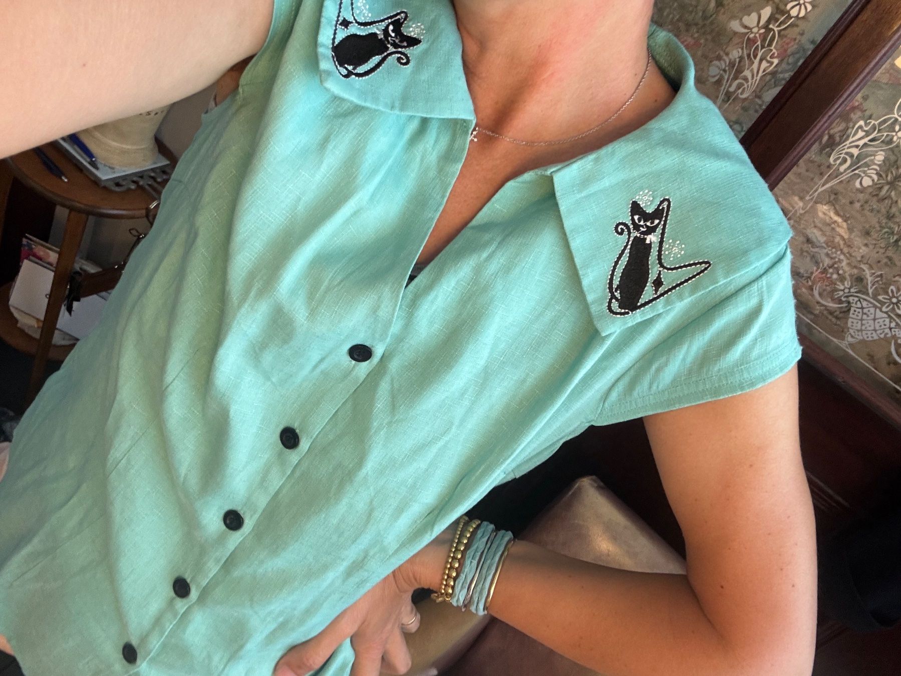 Blusen: Voodoo Vixen Bluse Hemdbluse – Gebraucht aus Obfelden von cesarina10 9
