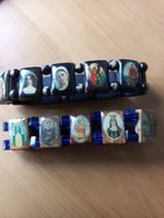 2 schöne Holz - Armbänder mit Heiligen, 1 Stück möglich