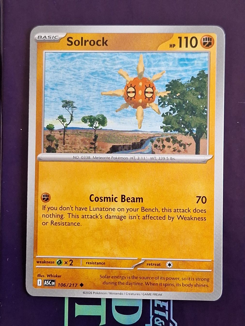 Pokémon Carte collezionabili: Solrock - Pokemon Ascended Heroes – Usato da Altstätten SG venduto da GGsGameshop