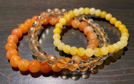 3x Edelstein Armband - 2 Honig Jade / Eisquarz ✨🍯🐝❄️🧊✨