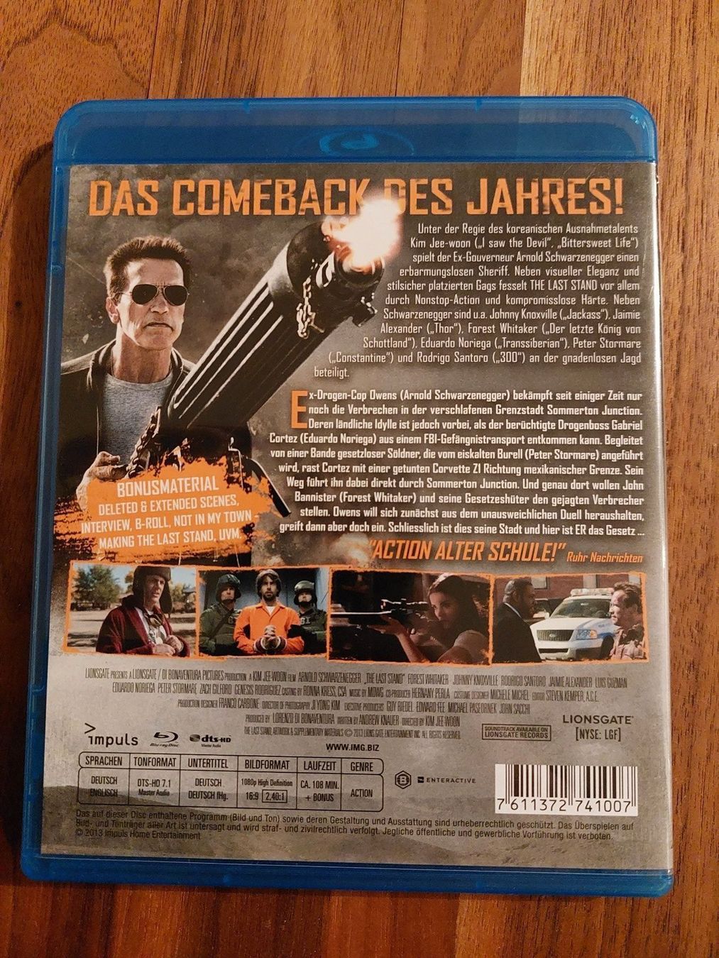 Alle DVDs: Blu Ray - The Last Stand Uncut mit Arnold Schwarzenegger – Gebraucht aus Rheinfelden von FilmAuktion 1