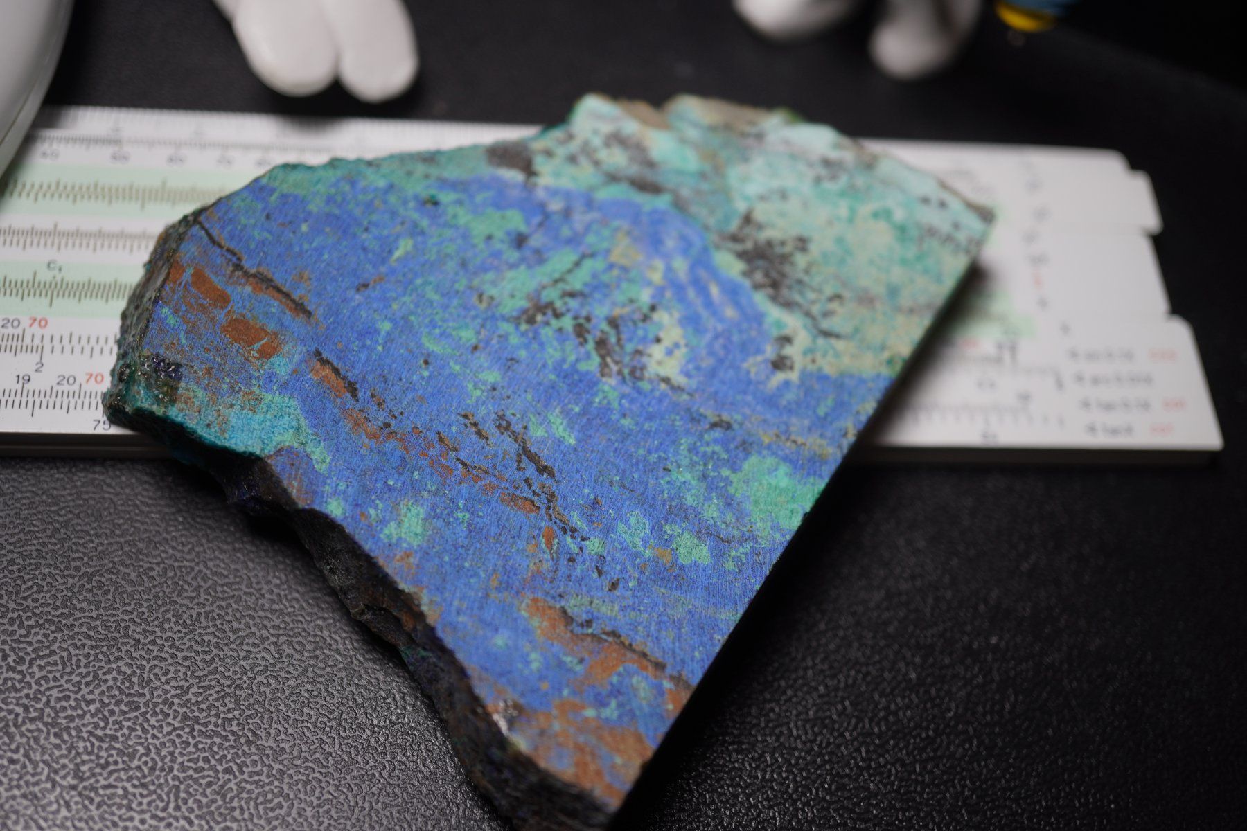 Minerali & Pietre curative: Azurit Mit Malachit Platte USA    alter Bestand – Nuovo e nell'imballaggio originale da Eschenbach SG venduto da topstone 3