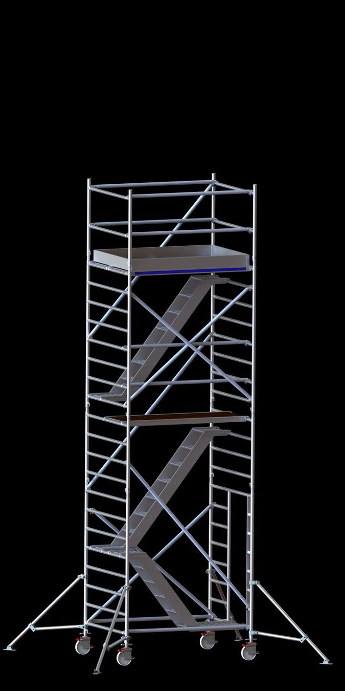 Gerüste: Rollgerüst mit Treppe, Arbeitshöhe ca.8.3m TOP-ANGEBOT – Neu (gemäss Beschreibung) aus Oftringen von Alurollgerueste.ch 1