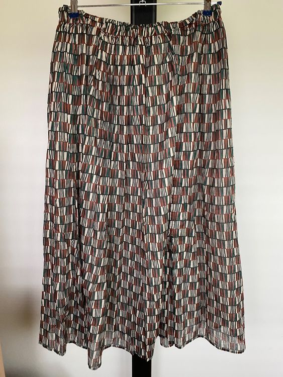Pantalon large avec taille élastique - Blanc/motif - FEMME | H&M BE