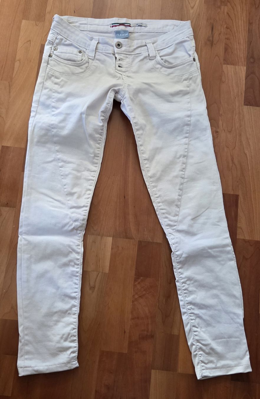 Please Jeans Hosen: Please Hose Gr. S helles beige – Gebraucht aus Lyss von Urma5 1