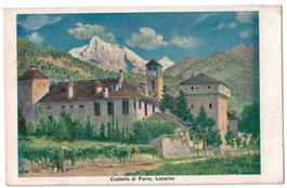 Locarno, Castello di Ferro, carta d'artista circolata 1917