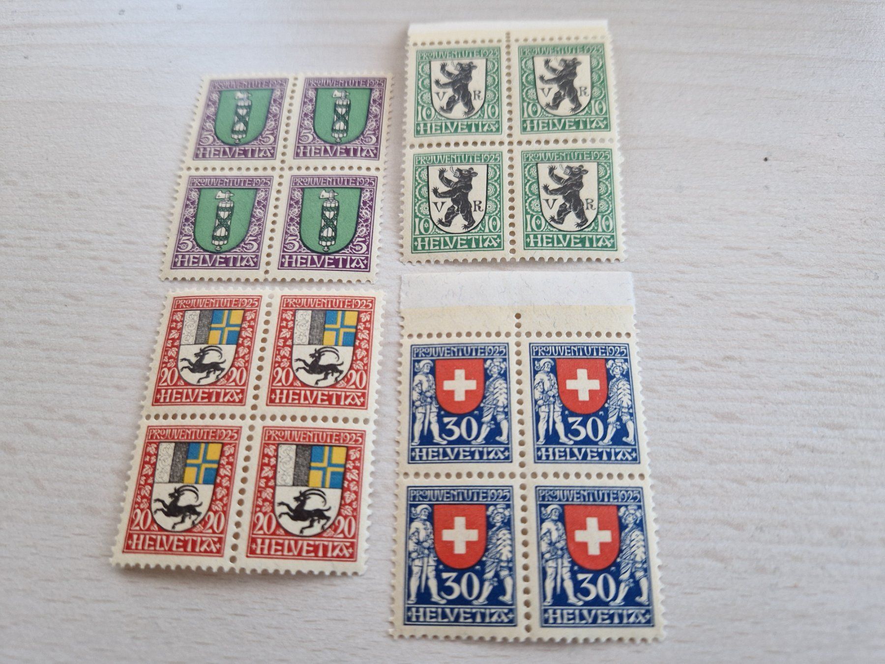 Tutti i francobolli: PJ 1925 im 4er Block, postfrisch, ab 1.- – Usato da Burgdorf venduto da Glossy01