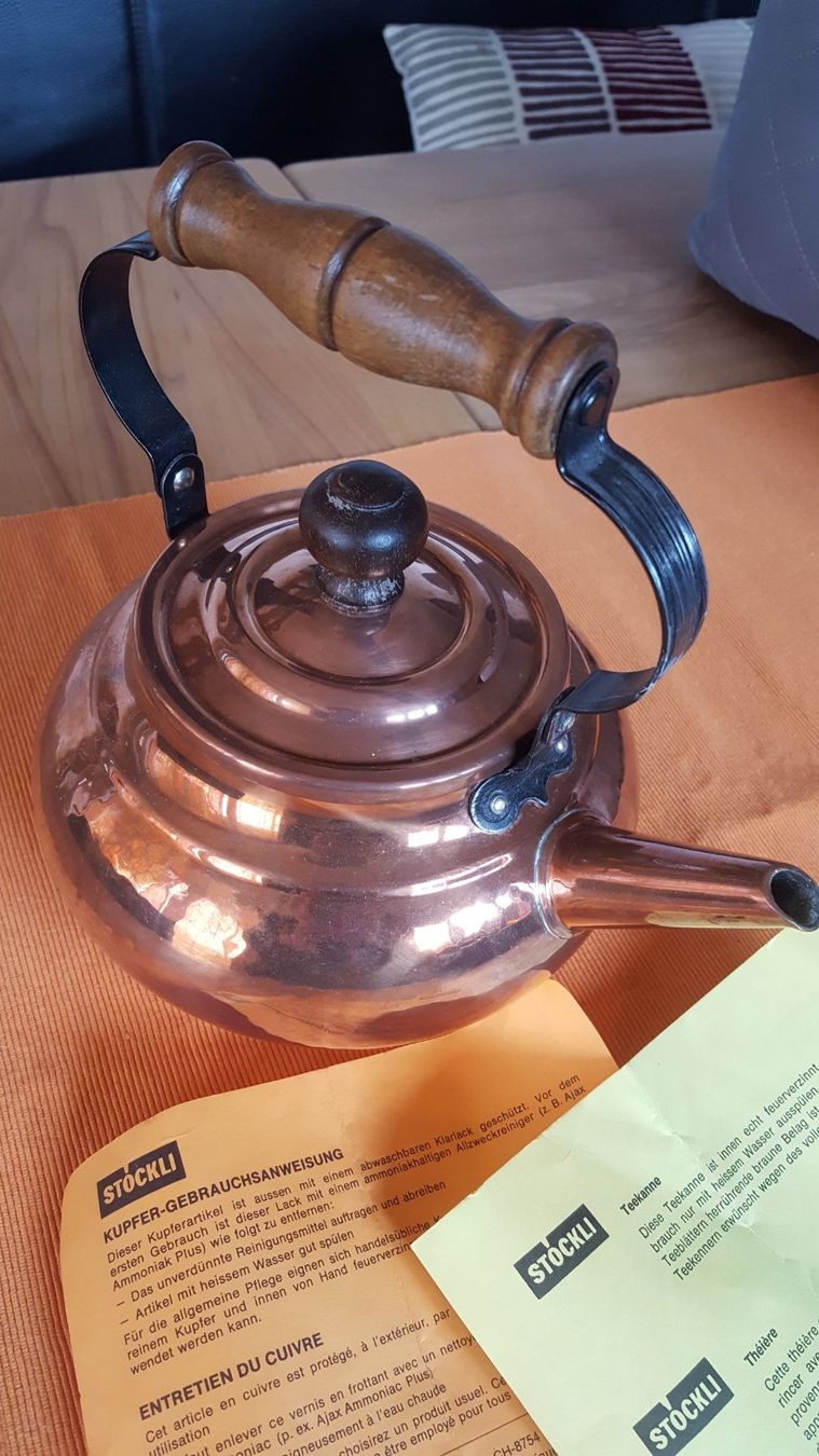 Teiere: Stöckli Kupfer Teekrug, Teekanne – Usato da Krattigen venduto da Winnie12 2