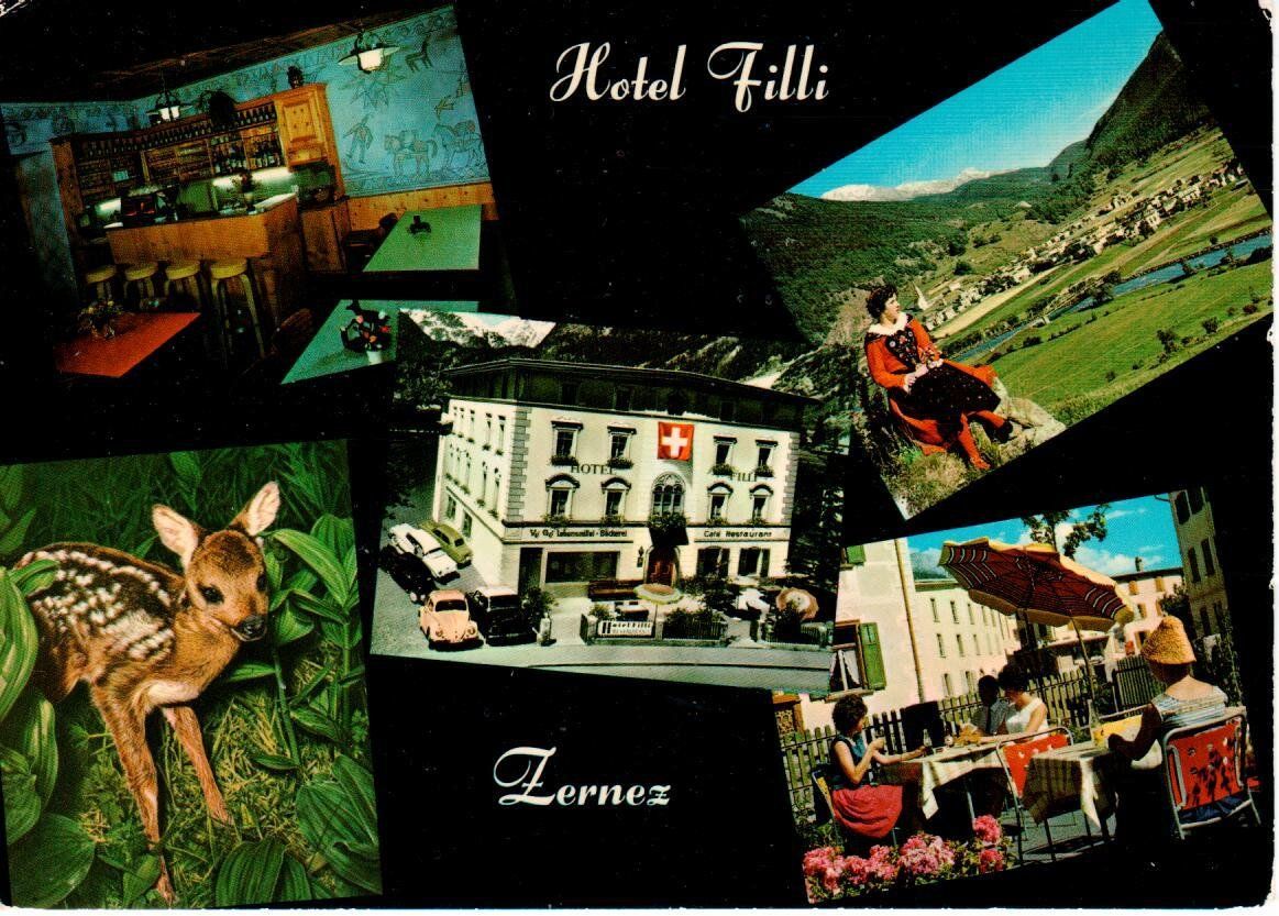 Cartoline postali: Hotel Filli,  Zernez – Usato da Wolhusen venduto da Curver9