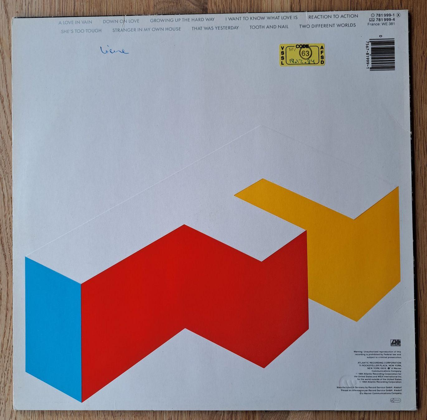 Schallplatten: Foreigner - Agent Provocateur – Gebraucht aus Meggen von Ricardokoch 1